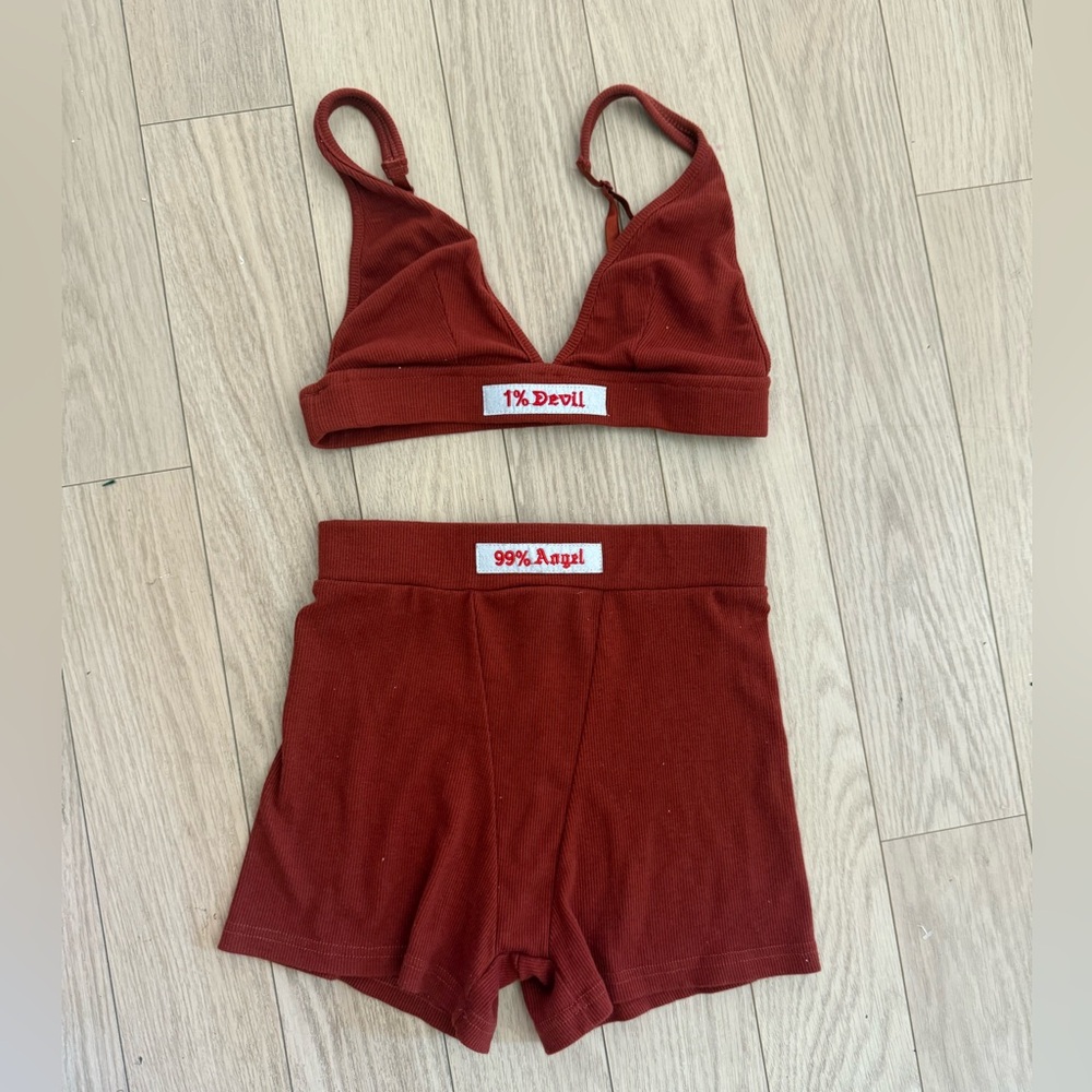 Princie Burgundy Intimates Set